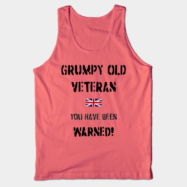 Grumpy Old Veteran (GB) Tank Top by BearCaveDesigns